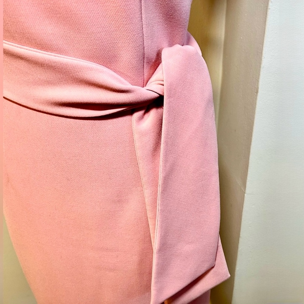 ALICE + OLIVIA Virgil Blush Pink Bateau Neck Tie Waist Dress Sz 4🧡 - Picture 4 of 11